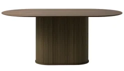 Eettafel Nola Ovaal Smoked Eiken 95x180cm - Giga Living