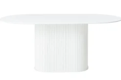 Eettafel Nola Ovaal Wit 95x180cm - Giga Living