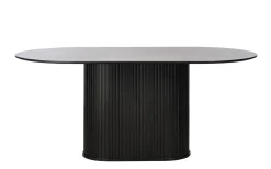 Eettafel Nola Ovaal Zwart Eiken 95x180cm - Giga Living