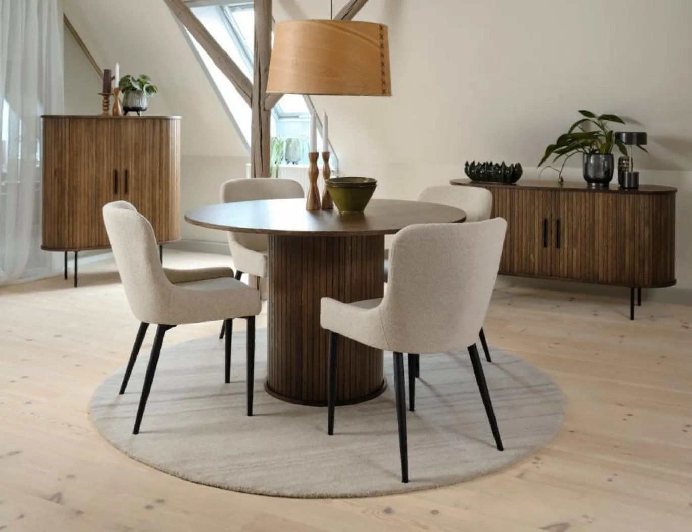 Eettafel Nola Smoked Ø120 cm - Giga Living