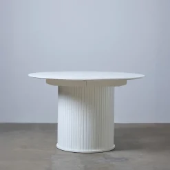 Eettafel Nola Wit Ø120-167cm - Giga Living