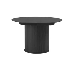 Eettafel Nola Zwart Eiken Ø120-167cm - Giga Living
