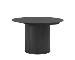 Eettafel Nola Zwart Eiken Ø120-167cm - Giga Living