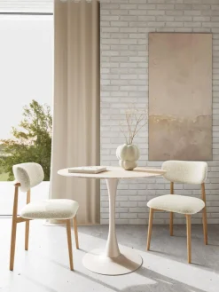 Eettafel Orin Keramiek Bruin Ø90cm - Giga Living