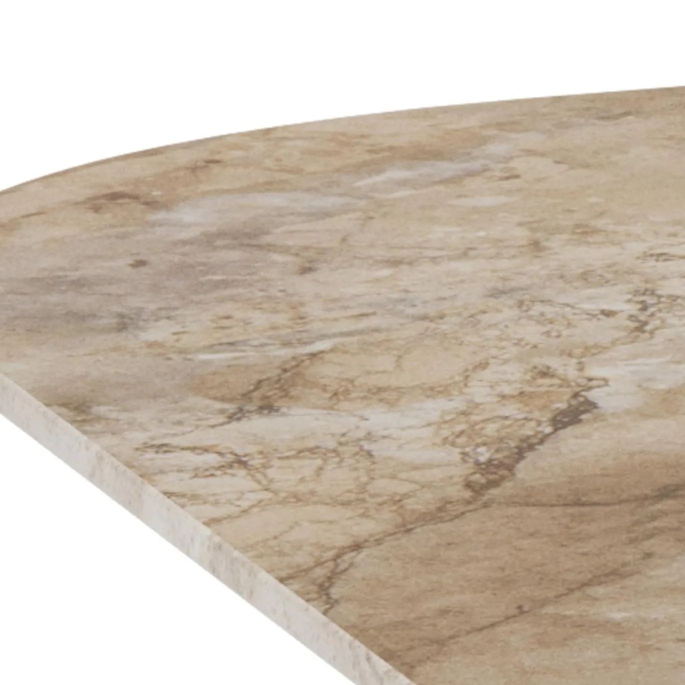 Eettafel Orin Keramiek Bruin 90cm - Giga Living