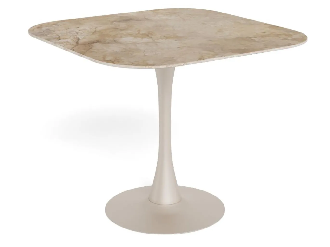 Eettafel Orin Keramiek Bruin 90cm - Giga Living