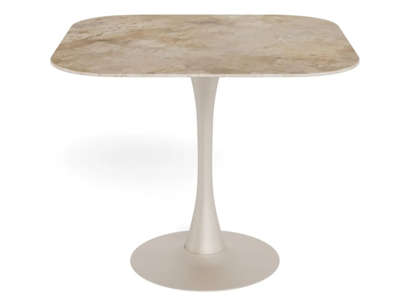 Eettafel Orin Keramiek Bruin 90cm - Giga Living