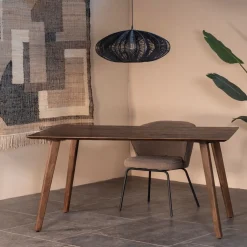 Eettafel Oslo Mangohout Walnoot 160cm - Giga Meubel