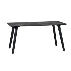Eettafel Oslo Mangohout Zwart 160cm - Giga Meubel