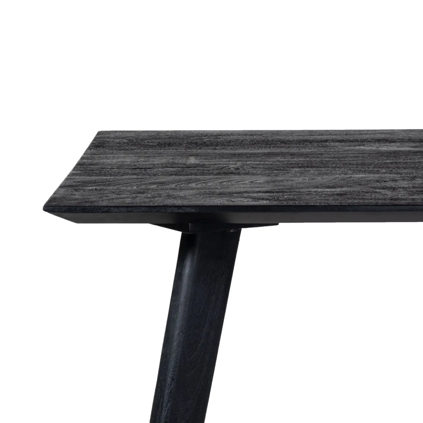Eettafel Oslo Mangohout Zwart 160cm - Giga Meubel