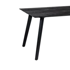 Eettafel Oslo Mangohout Zwart 160cm - Giga Meubel