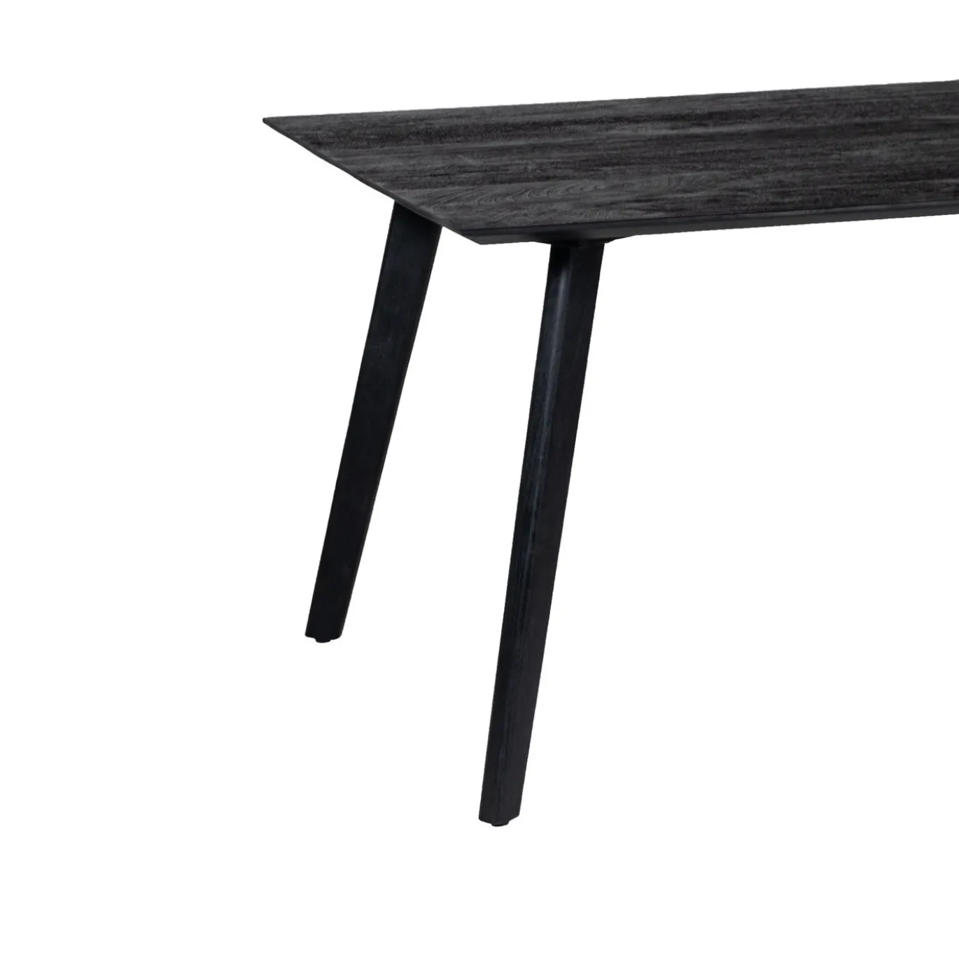 Eettafel Oslo Mangohout Zwart 160cm - Giga Meubel
