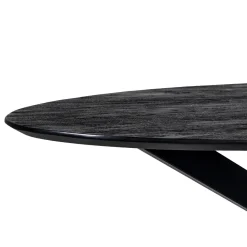 Eettafel Owen Kiezel Zwart Matrix-poot 200cm - Giga Meubel