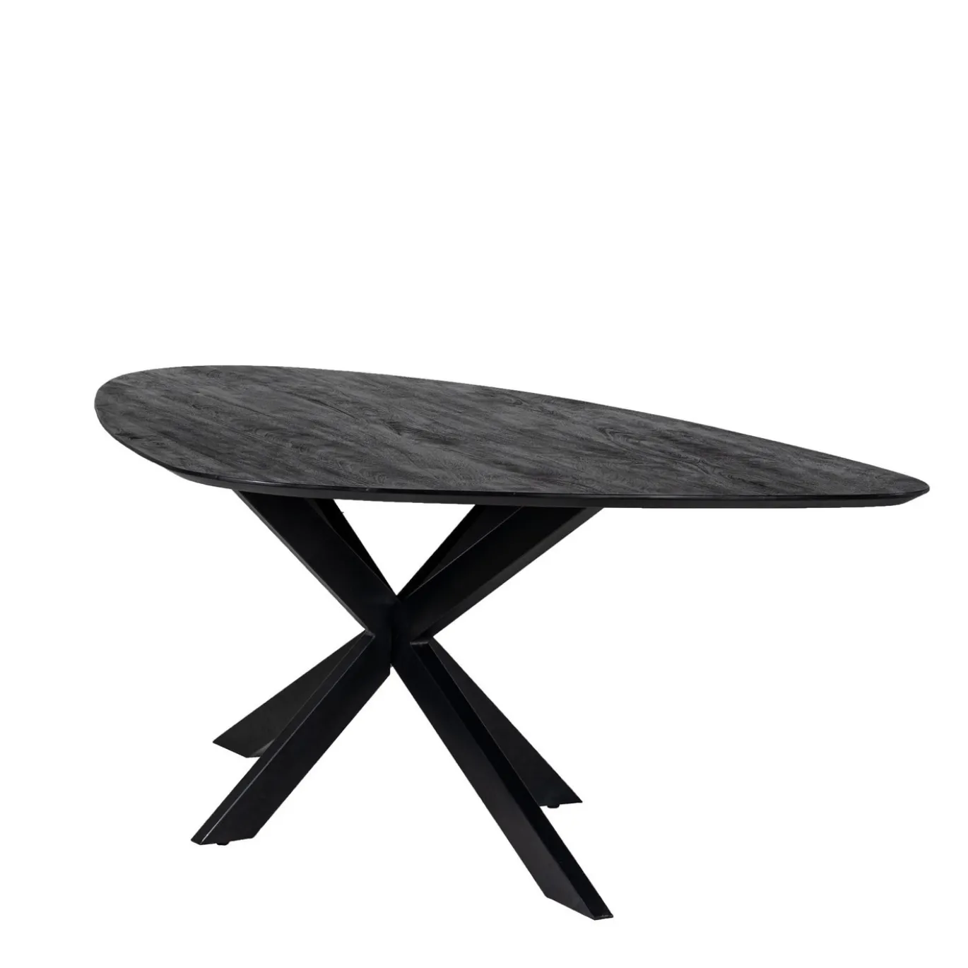Eettafel Owen Kiezel Zwart Matrix-poot 200cm - Giga Meubel