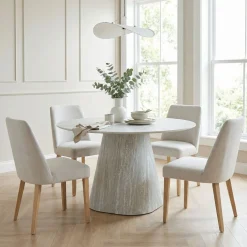 Eettafel Puck Keramisch Grijs Rond 120cm - Giga Meubel