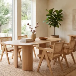 Eettafel Reno Naturel Ovaal 240cm - Giga Meubel