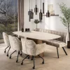 Eettafel Romano Centro Deens Ovaal 215cm 3d Keramiek Travertin - Giga Meubel