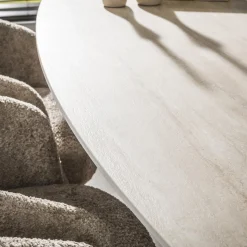 Eettafel Romano Centro Deens Ovaal 215cm 3d Keramiek Travertin - Giga Meubel