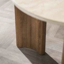 Eettafel Romano Curvo 180cm Keramiek Travertin - Giga Meubel