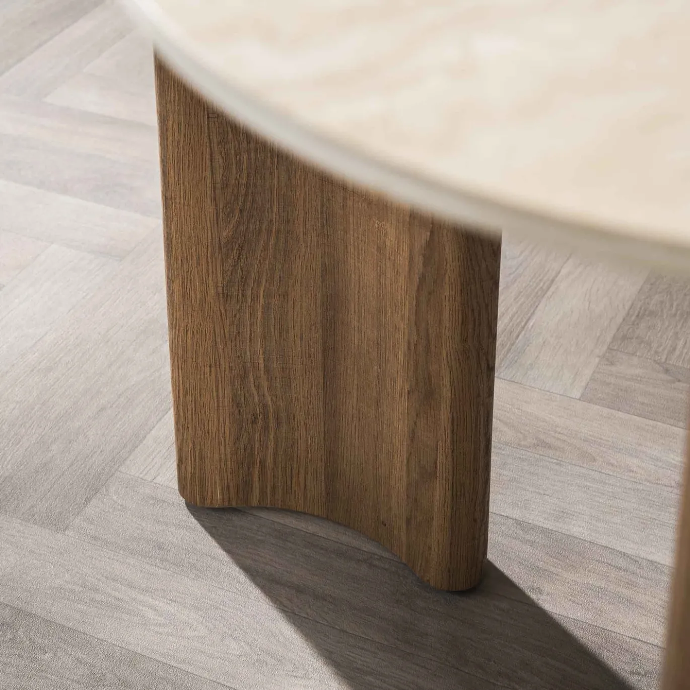 Eettafel Romano Curvo 180cm Keramiek Travertin - Giga Meubel