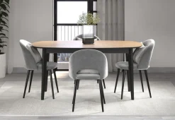 Eettafel Ronin Naturel/Zwart 160cm