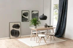Eettafel Rosta Eikenfineer Wit 150cm - Giga Living