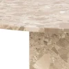 Eettafel Rovan Marmer Bruin Latte Ø130x75cm - Giga Living