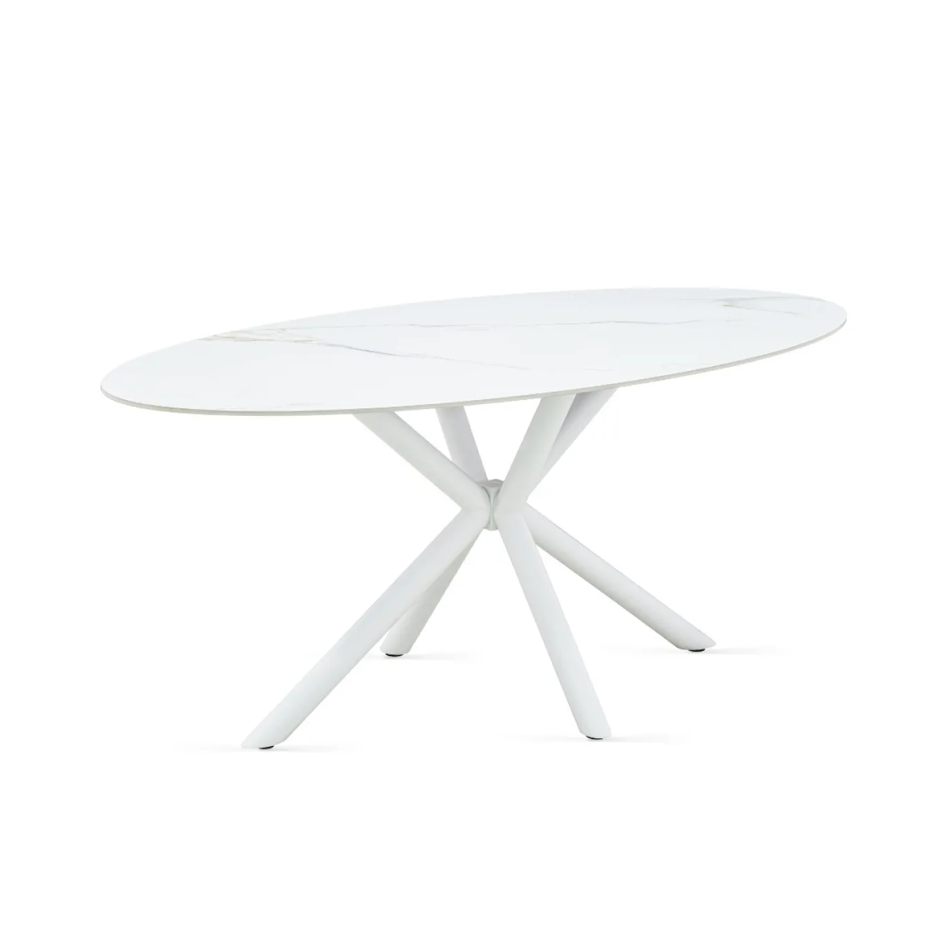 Eettafel Roxy Keramisch Wit Ovaal 180cm - Giga Meubel
