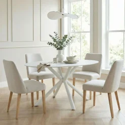 Eettafel Roxy Keramisch Wit Ovaal 180cm - Giga Meubel