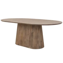 Eettafel Salvador Naturel Ovaal 160cm - Giga Meubel