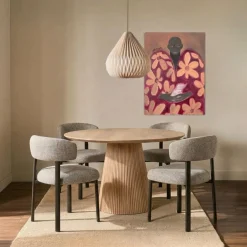 Eettafel Salvador Naturel Rond 130cm - Giga Meubel