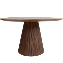 Eettafel Salvador Walnoot Rond 130cm - Giga Meubel