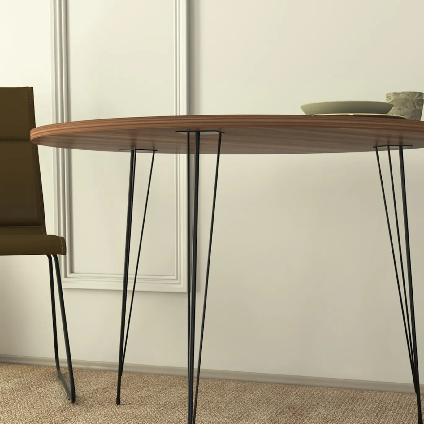 Eettafel Sandalf Walnoot Ø90cm