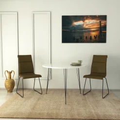 Eettafel Sandalf Wit Ø90cm