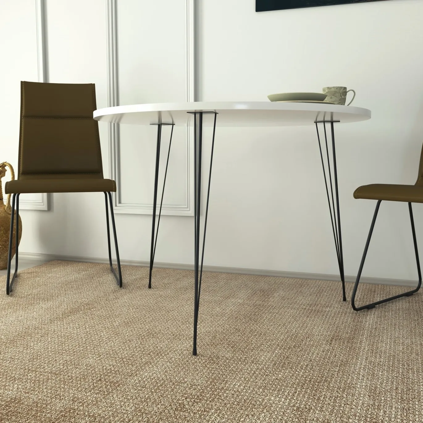 Eettafel Sandalf Wit Ø90cm