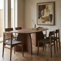 Eettafel Savanah Walnoot Deens Ovaal 200cm - Giga Meubel