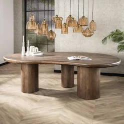 Eettafel Sculpture Organisch Acacia Bruin 240cm - Giga Meubel