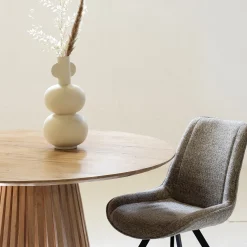 Eettafel Seppe Naturel Rond 120cm Acaciahout - Giga Meubel