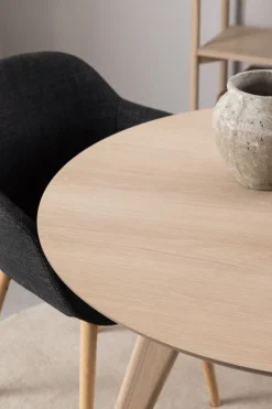 Eettafel Sezze Rond MDF Lichtbruin Ø100cm - Giga Living