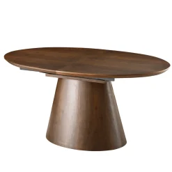Eettafel Sivan Walnoot Ovaal Uitschuifbaar 160-200cm - Giga Meubel