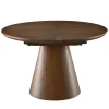 Eettafel Sivan Walnoot Rond Uitschuifbaar 120-160cm - Giga Meubel