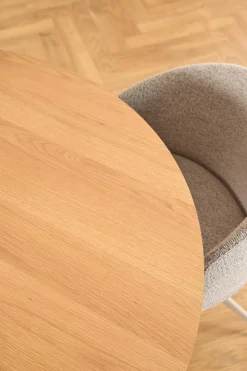 Eettafel Sjors Eikenfineer Mat Ø120x75cm - Giga Living