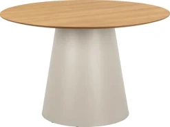 Eettafel Skagen Naturel/Grijs Ø120cm - Giga Living