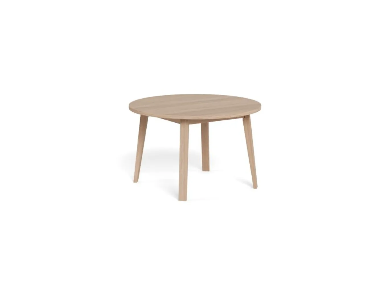 Eettafel Stanford Eiken Wit Ø120-220cm - Giga Living