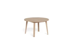 Eettafel Stanford Eiken Wit Ø120-220cm - Giga Living