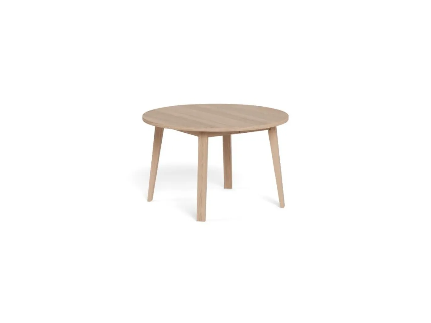 Eettafel Stanford Eiken Wit Ø120-220cm - Giga Living