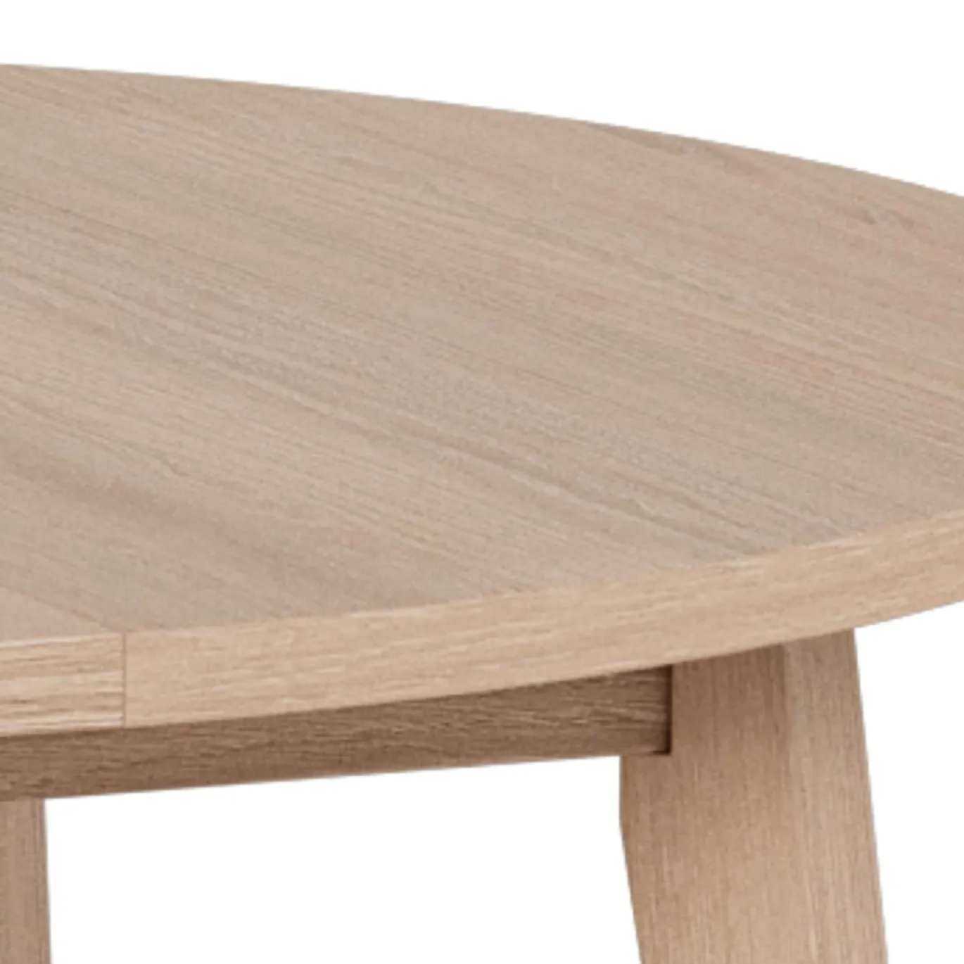 Eettafel Stanford Eiken Wit Ø120-220cm - Giga Living