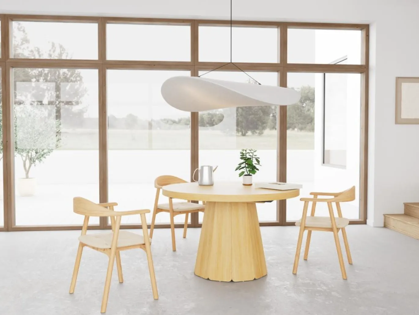 Eettafel Sterling Eiken Ø120-180cm - Giga Living