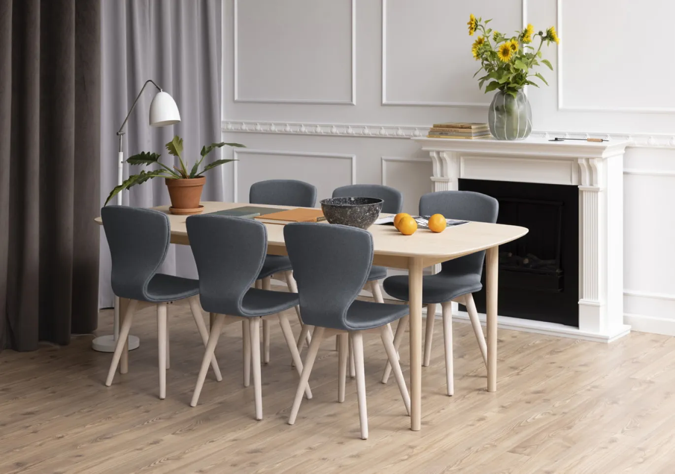 Eettafel Stijn MDF Lichtbruin 210cm - Giga Living