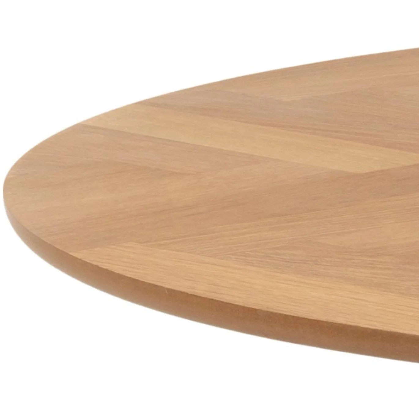 Eettafel Timor Visgraat MDF Naturel Ø120cm - Giga Living
